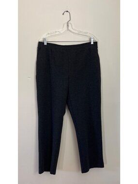 Weekends By Chico's Womens Size 2 US Size 12 Dark Gray Relaxed Pants Pockets